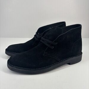 Clarks Originals Desert Boot Men's US 7M Black Suede Chukka Lace-Up Casual Boots